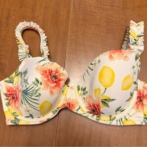 Shade & Shore Lemon Print Bikini Top